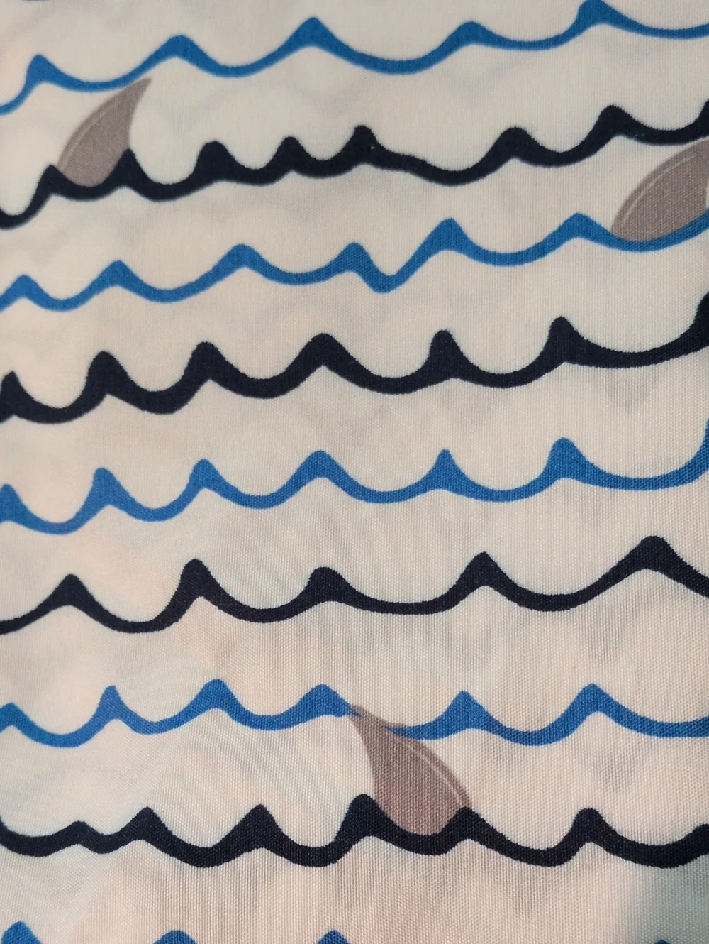 Full Sized Flat & Fitted Sheet-Shark & Waves -Microfiber